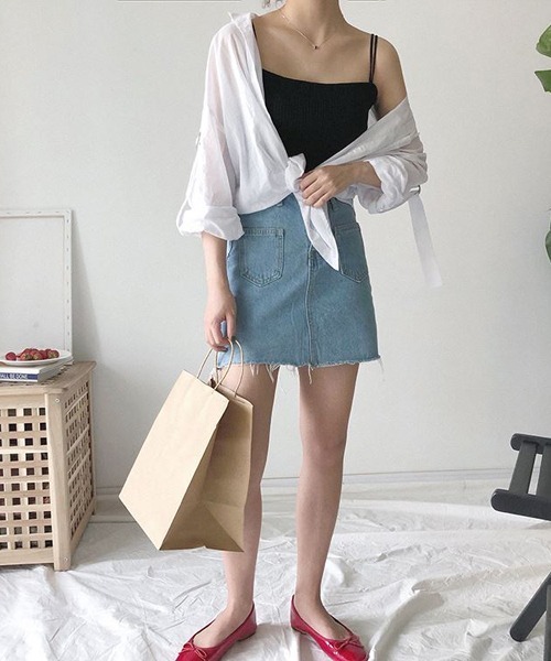 urge：（アージコロン ）の「【URGE：】☆CanCam掲載アイテム☆ レーヨン リブ キャミソール（キャミソール・レディース・オフホワイト/ベージュ/ライトグリーン/ブルー/ブラック/ブラウン/ピンク・SMALL/MEDIUM/LARGE）」の19枚目の写真