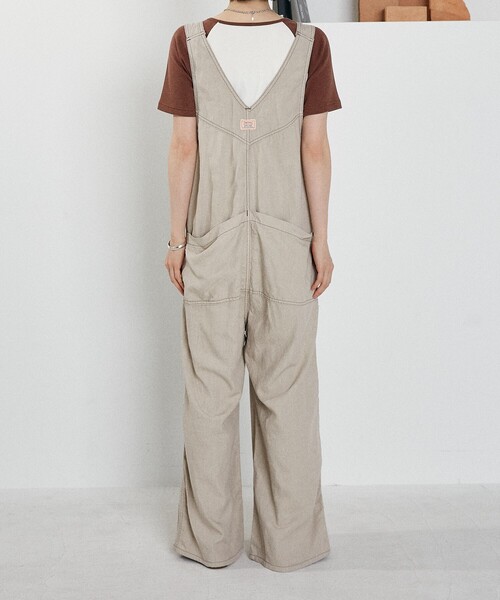 FREAK'S STORE(フリークスストア)の「SOMETHING × FREAK'S STORE/サムシング 別注 Summer Zip Salopette/サマー ジップサロペット/デニムサロペット/リネンサロペット(つなぎ/オールインワン・レディース・ブルー/ワイン/ベージュ・フリ-)」の13枚目の写真