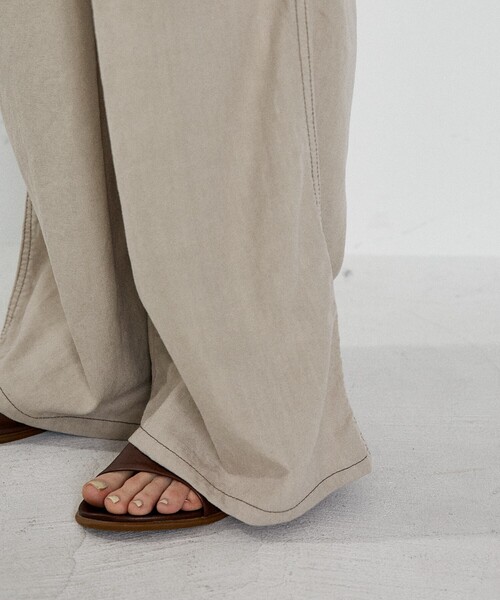 FREAK'S STORE(フリークスストア)の「SOMETHING × FREAK'S STORE/サムシング 別注 Summer Zip Salopette/サマー ジップサロペット/デニムサロペット/リネンサロペット(つなぎ/オールインワン・レディース・ブルー/ワイン/ベージュ・フリ-)」の8枚目の写真