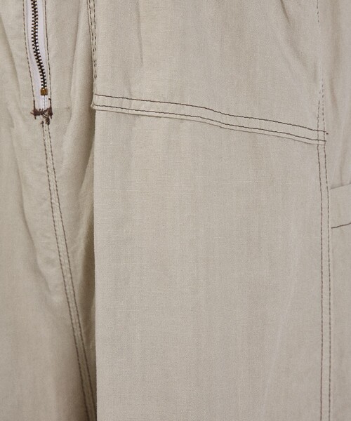 FREAK'S STORE(フリークスストア)の「SOMETHING × FREAK'S STORE/サムシング 別注 Summer Zip Salopette/サマー ジップサロペット/デニムサロペット/リネンサロペット(つなぎ/オールインワン・レディース・ブルー/ワイン/ベージュ・フリ-)」の10枚目の写真