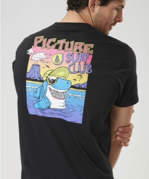 PICTURE ORGANIC CLOTHING(ピクチャーオーガニッククロージング)の「【PICTURE/ピクチャー】MAPOON TEE/半袖ネオンカラーレトロテイストバックプリントTシャツ(Tシャツ/カットソー・メンズ・ホワイト/ブラック・MEDIUM/SMALL)」の8枚目の写真