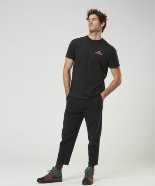 PICTURE ORGANIC CLOTHING(ピクチャーオーガニッククロージング)の「【PICTURE/ピクチャー】MAPOON TEE/半袖ネオンカラーレトロテイストバックプリントTシャツ(Tシャツ/カットソー・メンズ・ホワイト/ブラック・MEDIUM/SMALL)」の11枚目の写真