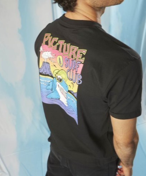 PICTURE ORGANIC CLOTHING(ピクチャーオーガニッククロージング)の「【PICTURE/ピクチャー】MAPOON TEE/半袖ネオンカラーレトロテイストバックプリントTシャツ(Tシャツ/カットソー・メンズ・ホワイト/ブラック・MEDIUM/SMALL)」の12枚目の写真