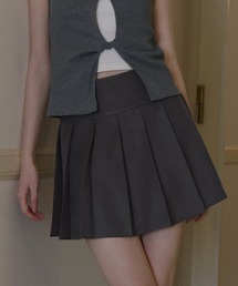 ハイウエストワイドプリーツスカート