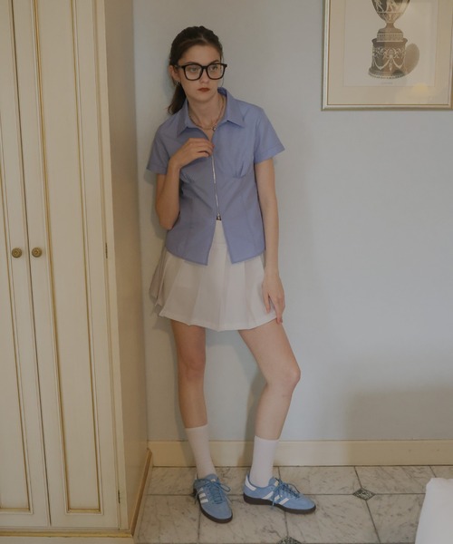 Mili affinity(ミリアフィニティー)の「ハイウエストワイドプリーツスカート(スカート・レディース・ブラック/オフホワイト/チャコール/ベージュ・FREE)」の17枚目の写真