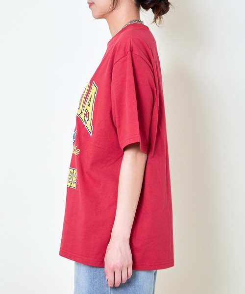 GORGE（ゴージ）の「《ビッグロゴ×キャラクター刺繍》レディース 半袖Tシャツ オーバーサイズ 春夏秋（Tシャツ/カットソー・レディース・ネイビー/オフホワイト/ブルー/レッド・F）」の15枚目の写真