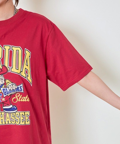 GORGE（ゴージ）の「《ビッグロゴ×キャラクター刺繍》レディース 半袖Tシャツ オーバーサイズ 春夏秋（Tシャツ/カットソー・レディース・ネイビー/オフホワイト/ブルー/レッド・F）」の18枚目の写真