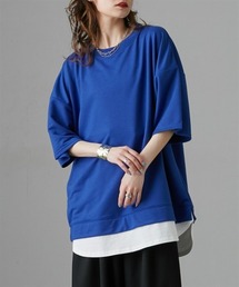 Soiunique（スワユニーク）の「重ね着風ゆったり半袖トップス［Soiunique］（Tシャツ/カットソー）」