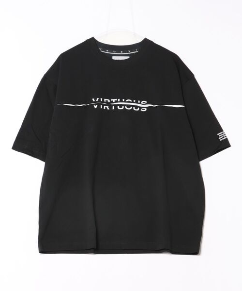 VIRTUOUS(バーチャス)の「【VIRTUOUS/バーチャス】フロントカットオフロゴ半袖Tシャツ(Tシャツ/カットソー・メンズ・ホワイト/ブラック・X-LARGE/LARGE/MEDIUM)」の9枚目の写真