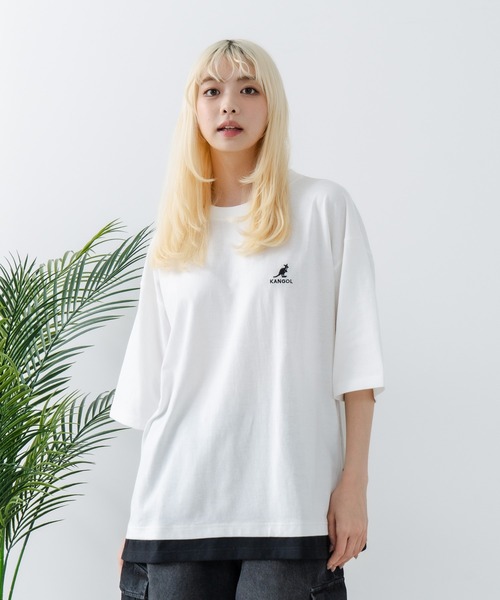 超特価セール開催！！ KANGOL/カンゴール】フェイクレイヤードバックプリントTシャツ トップス