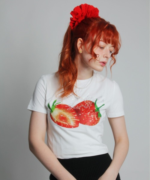 IMARI / イマリ 】 イチゴ グラフィック チビTシャツ（Tシャツ