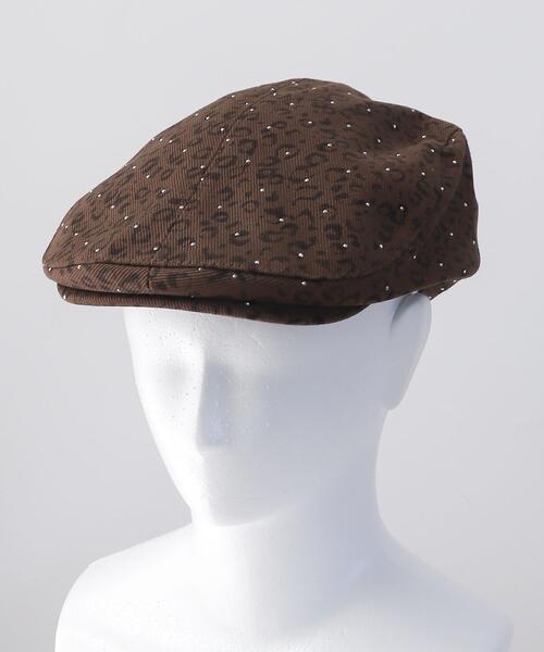 WEGO(ウィゴー)の「WEGO/ビジューレオパードハンチング(ハンチング/ベレー帽・レディース・ブラウン/ブラック・FREE)」の1枚目の写真