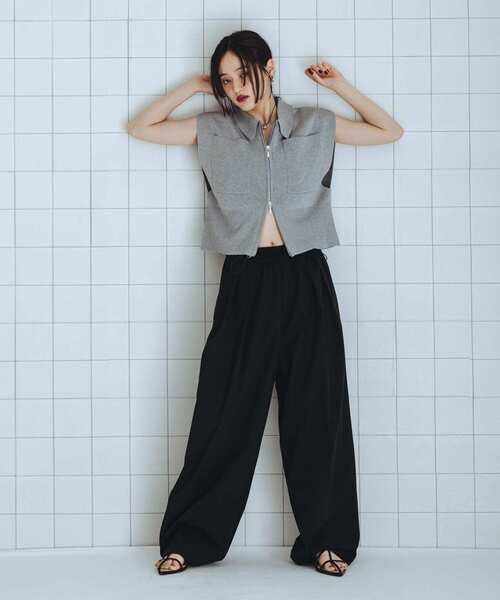 SENSE OF PLACE by URBAN RESEARCH(センスオブプレイスバイアーバンリサーチ)の「撥水UVカットウエストドロータックパンツ(その他パンツ・レディース・ベージュ/ブラウン/ブラック・MEDIUM/SMALL)」の16枚目の写真