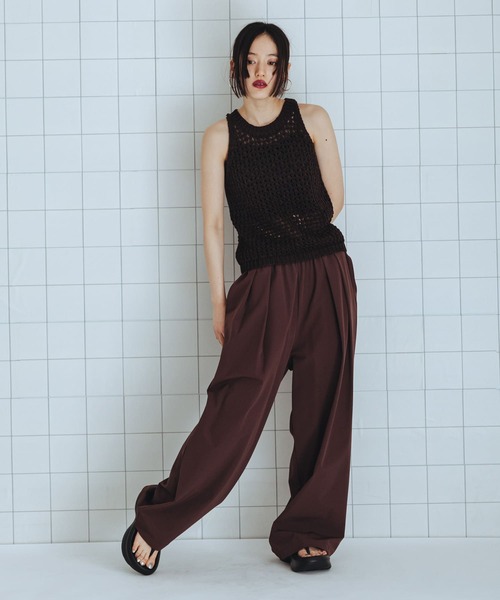 SENSE OF PLACE by URBAN RESEARCH(センスオブプレイスバイアーバンリサーチ)の「撥水UVカットウエストドロータックパンツ(その他パンツ・レディース・ベージュ/ブラウン/ブラック・MEDIUM/SMALL)」の20枚目の写真