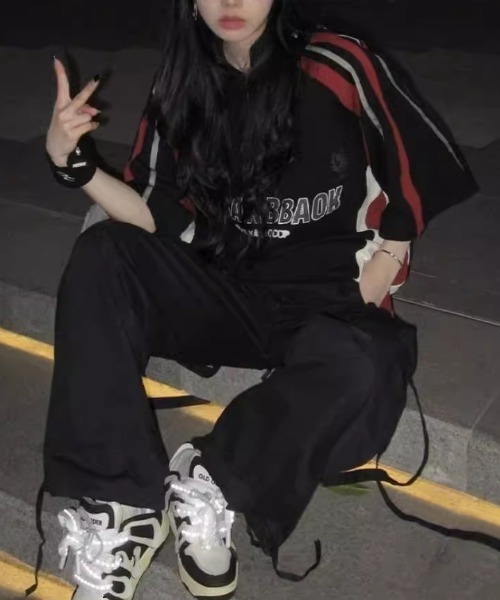 SHEPP(シープ)の「バイカラー ルーズゲームTシャツ(Tシャツ/カットソー・レディース・ブラック・XL/L)」の6枚目の写真