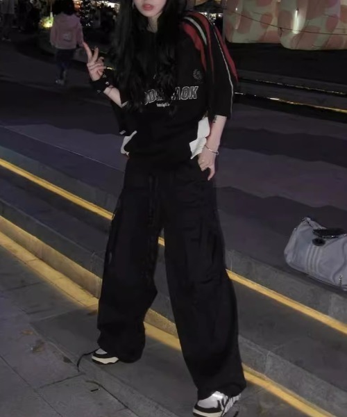 SHEPP(シープ)の「バイカラー ルーズゲームTシャツ(Tシャツ/カットソー・レディース・ブラック・XL/L)」の5枚目の写真