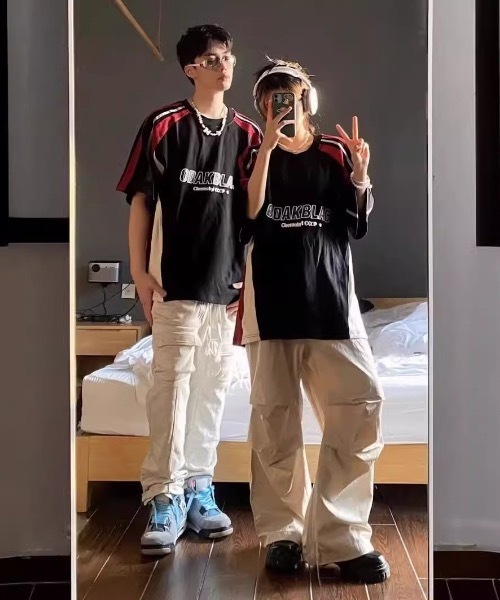SHEPP(シープ)の「バイカラー ルーズゲームTシャツ(Tシャツ/カットソー・レディース・ブラック・XL/L)」の18枚目の写真