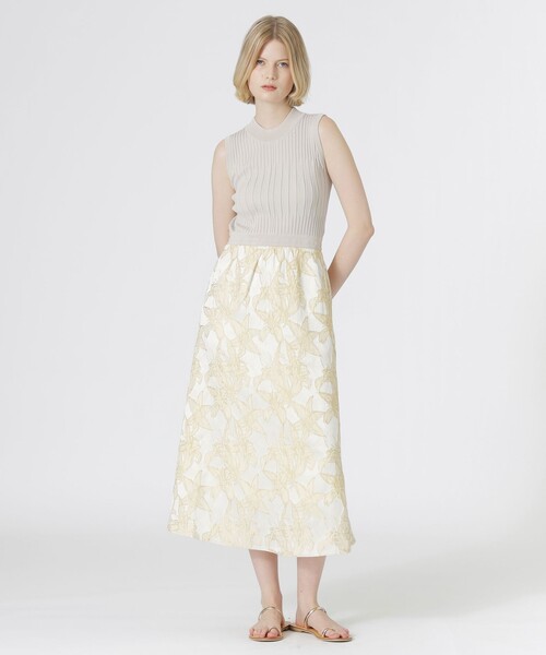 LOVELESS（ラブレス）の「ニットブロックワンピース（ワンピース・レディース・ベージュ系その他・34/36/38）」の2枚目の写真