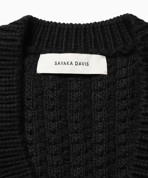 SAYAKADAVIS(サヤカディヴィス)の「SAYAKA DAVIS/サヤカ デイヴィス Knit Vest ニットベスト(ベスト・レディース・ブラック/クリーム・S)」の8枚目の写真