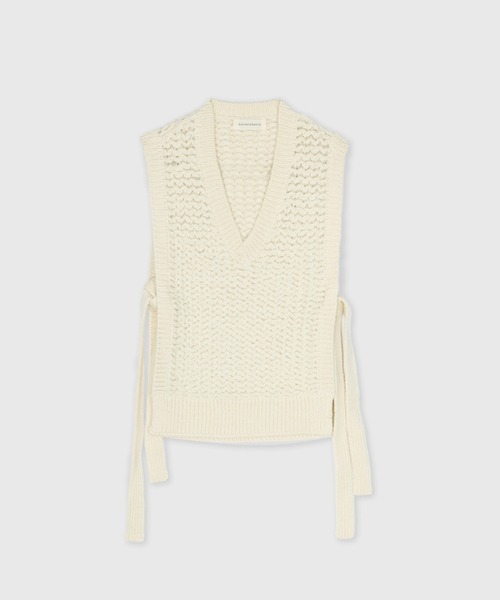 SAYAKADAVIS(サヤカディヴィス)の「SAYAKA DAVIS/サヤカ デイヴィス Knit Vest ニットベスト(ベスト・レディース・ブラック/クリーム・S)」の11枚目の写真