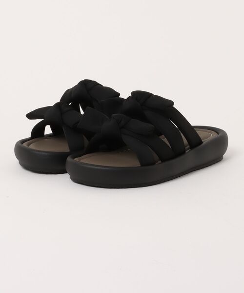 shoes365(シューズスリーシックスファイヴ)の「【shoes 365】ダブルリボンデザイン厚底サンダル (SS)(サンダル・レディース・オフホワイト/ブラック・24.5cm/24.0cm/23.5cm/23.0cm/22.5㎝/25.0cm)」の11枚目の写真