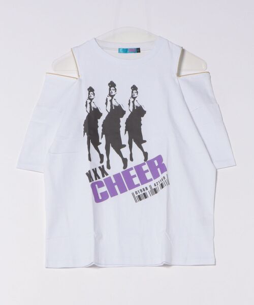 CHEER(チアー)の「肩ジップガールズシルエットプリントゆるTEE(Tシャツ/カットソー・レディース・ホワイト/ピンク・S/M/L)」の17枚目の写真
