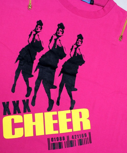 CHEER(チアー)の「肩ジップガールズシルエットプリントゆるTEE(Tシャツ/カットソー・レディース・ホワイト/ピンク・S/M/L)」の7枚目の写真