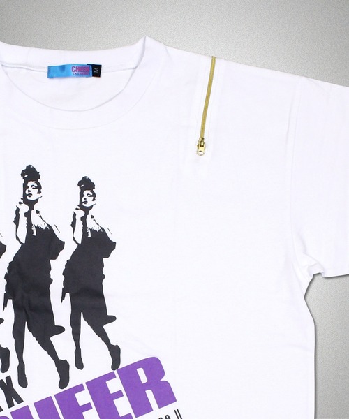 CHEER(チアー)の「肩ジップガールズシルエットプリントゆるTEE(Tシャツ/カットソー・レディース・ホワイト/ピンク・S/M/L)」の14枚目の写真