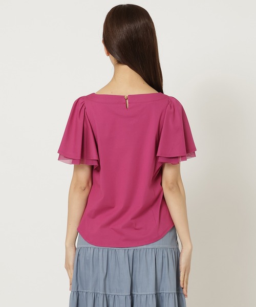 Rose Tiara（ローズティアラ）の「【手洗い可】フリル袖カットソー（Tシャツ/カットソー・レディース・ネイビー/ピンク/グリーン・38/42）」の15枚目の写真