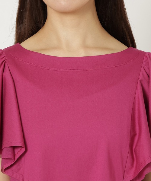 Rose Tiara（ローズティアラ）の「【手洗い可】フリル袖カットソー（Tシャツ/カットソー・レディース・ネイビー/ピンク/グリーン・38/42）」の16枚目の写真