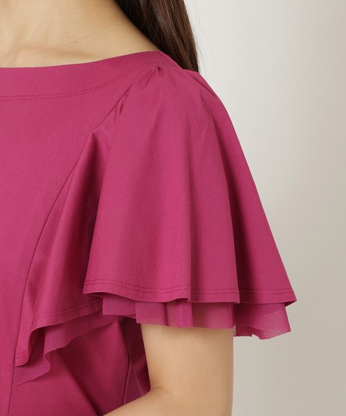 Rose Tiara（ローズティアラ）の「【手洗い可】フリル袖カットソー（Tシャツ/カットソー・レディース・ネイビー/ピンク/グリーン・38/42）」の18枚目の写真