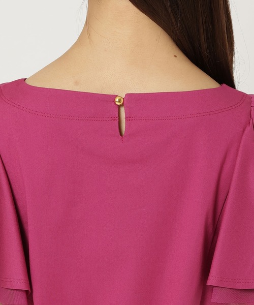 Rose Tiara（ローズティアラ）の「【手洗い可】フリル袖カットソー（Tシャツ/カットソー・レディース・ネイビー/ピンク/グリーン・38/42）」の20枚目の写真