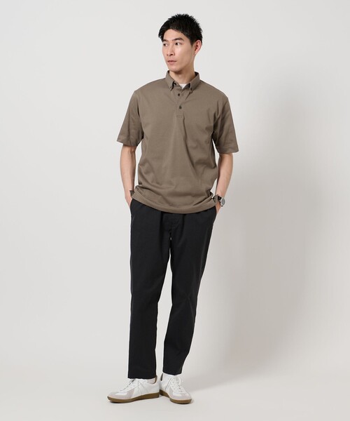 green label relaxing(グリーンレーベルリラクシング)の「【WEB限定】デイリードライ ボタンダウン ポロシャツ -吸水速乾・抗菌-(ポロシャツ・メンズ・ホワイト/モカ/ダークグレー/ネイビー/ブラック・S/L/M/XL)」の19枚目の写真