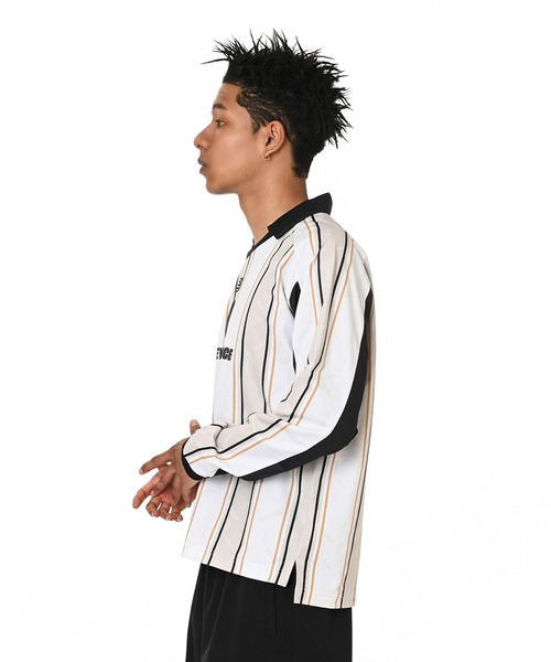 NEW BALANCE(ニューバランス)の「グラフィック ポロロングスリーブシャツ(Tシャツ/カットソー・メンズ・ブラック/ホワイト×ブラック・MEDIUM/XX-LARGE/X-LARGE/LARGE/SMALL)」の5枚目の写真