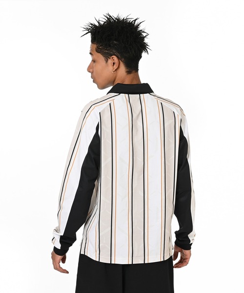 NEW BALANCE(ニューバランス)の「グラフィック ポロロングスリーブシャツ(Tシャツ/カットソー・メンズ・ブラック/ホワイト×ブラック・MEDIUM/XX-LARGE/X-LARGE/LARGE/SMALL)」の6枚目の写真
