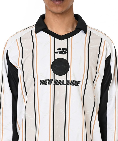 NEW BALANCE(ニューバランス)の「グラフィック ポロロングスリーブシャツ(Tシャツ/カットソー・メンズ・ブラック/ホワイト×ブラック・MEDIUM/XX-LARGE/X-LARGE/LARGE/SMALL)」の7枚目の写真