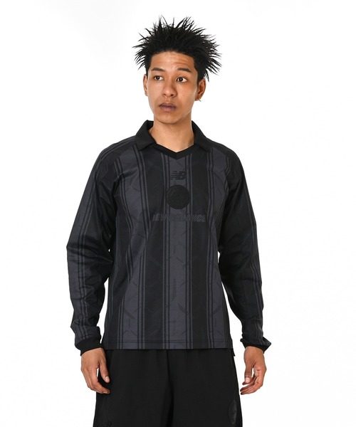 NEW BALANCE(ニューバランス)の「グラフィック ポロロングスリーブシャツ(Tシャツ/カットソー・メンズ・ブラック/ホワイト×ブラック・MEDIUM/XX-LARGE/X-LARGE/LARGE/SMALL)」の10枚目の写真