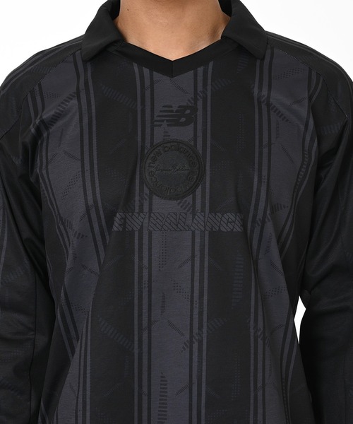 NEW BALANCE(ニューバランス)の「グラフィック ポロロングスリーブシャツ(Tシャツ/カットソー・メンズ・ブラック/ホワイト×ブラック・MEDIUM/XX-LARGE/X-LARGE/LARGE/SMALL)」の13枚目の写真