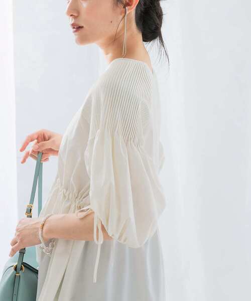 tシャツ ピンタックウエストマークブラウス レディース セール】ピンタックウエストマークブラウス（Tシャツ/カットソー
