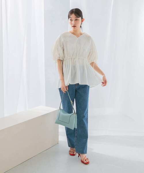 tシャツ ピンタックウエストマークブラウス レディース セール】ピンタックウエストマークブラウス（Tシャツ/カットソー