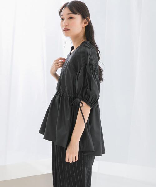 URBAN RESEARCH ROSSO WOMEN(アーバンリサーチ ロッソ)の「ピンタックウエストマークブラウス(シャツ/ブラウス・レディース・ブラック/ホワイト・FREE)」の18枚目の写真