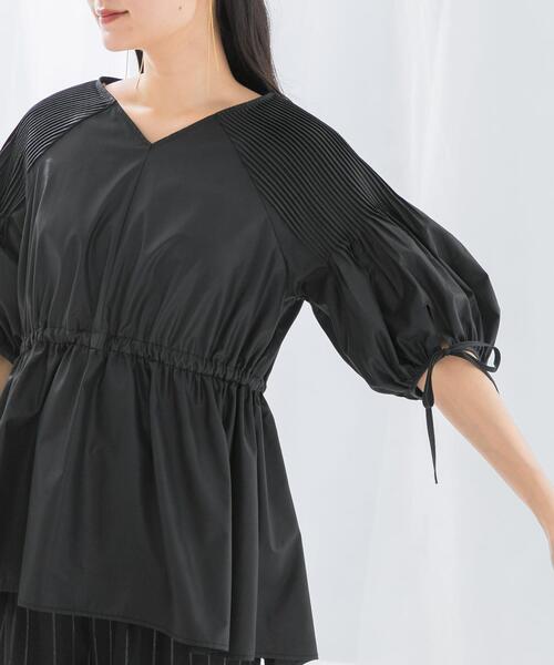 URBAN RESEARCH ROSSO WOMEN(アーバンリサーチ ロッソ)の「ピンタックウエストマークブラウス(シャツ/ブラウス・レディース・ブラック/ホワイト・FREE)」の14枚目の写真