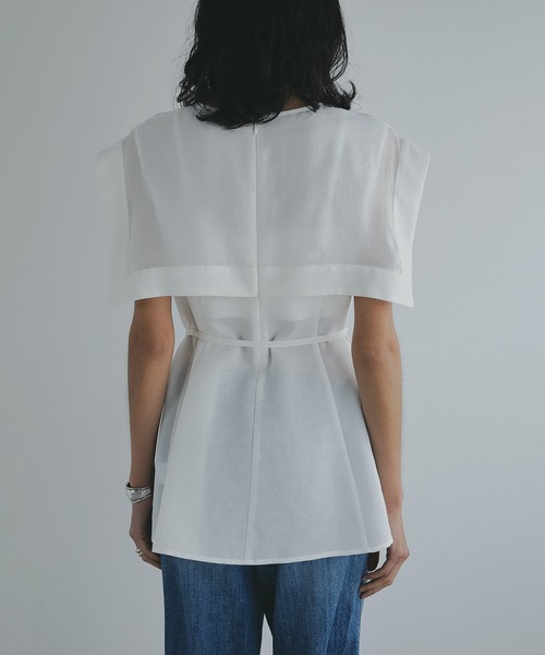 MANOF(マノフ)の「LAYER COMBI TOPS(シャツ/ブラウス・レディース・ホワイト/ブラック・FREE)」の11枚目の写真