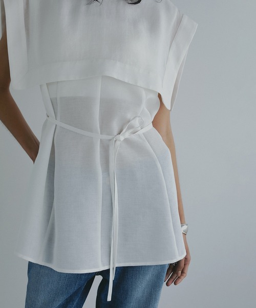 トップス LAYERED COMBI TOPS Ivory size1 LAYER COMBI TOPS（シャツ/ブラウス）｜MANOF（マノフ）の