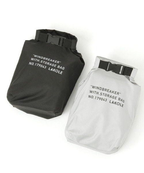 LAKOLE（ラコレ）の「パッカブルウィンドブレーカー / 496700（その他アウター・レディース・グレー/ブラック・MEDIUM/LARGE）」の8枚目の写真
