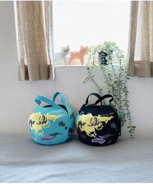 ROOTOTE(ルートート)の「CJチキュウギknit-A(トートバッグ・レディース・ブラック/ブルー・FREE)」の6枚目の写真
