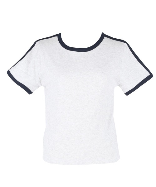 coca(coca)(コカ)の「スムースコンパクトリンガーTシャツ(Tシャツ/カットソー・レディース・アイボリー/ブラック/グリーン/ライトグレー・S/L/M)」の12枚目の写真