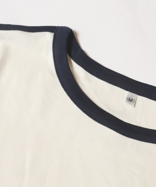 coca(coca)(コカ)の「スムースコンパクトリンガーTシャツ(Tシャツ/カットソー・レディース・アイボリー/ブラック/グリーン/ライトグレー・S/L/M)」の6枚目の写真