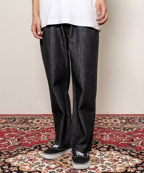 Subciety（サブサエティ）の「5P wide tapered denim pants（デニムパンツ・メンズ・ブラック/インディゴブルー・マルチサイズ）」の2枚目の写真