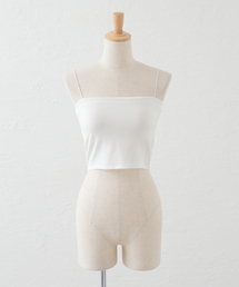 Plage R'iam バンドゥー　ベアトップ　38 ホワイト Plage R'iam バンドゥー ベアトップ 38 ホワイト plage